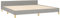 Tino Tech Polsterbett Betten Schlafzimmerbett Bed Bett King Size Bett Gestell Gästebett Bettgestell mit Kopfteil Hellgrau 200x200 cm Stoff