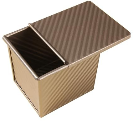 Leapiture Stampo per Pane Classico con Coperchio, 11.6x10x11cm, Argento