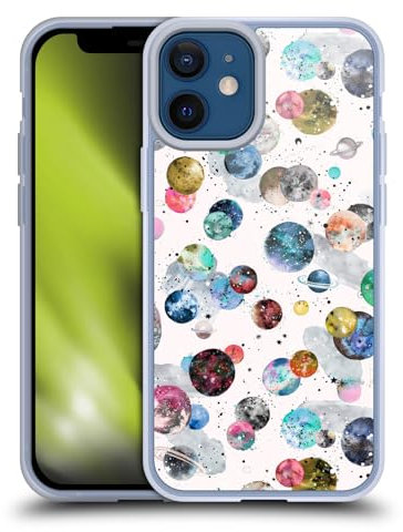 Head Case Designs Officially Licensed Ninola Space Planets White Colourful Patterns Gel Case [Military Grade Protection] Compatible with Apple iPhone 12 Mini and Compatible with MagSafe