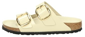 BIRKENSTOCK Arizona Big Buckle Leather 39/Shine-Ecru-N