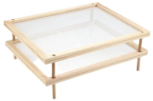 JIEBWCHA Pasta Dryer Net, Dryer Pasta Dryer, Stackable, Pasta Dryer Made of Wood Drying Plate Drying Net, Dryer Tray Rack, Wooden Dryer Stackable