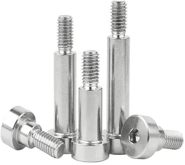 Générique 1/2/5/10 pièces M2 M2.5 M3 M4 M5 M6 M8 M10 M12 304 en acier inoxydable à six pans creux à tête cylindrique à roulement à rouleaux à épaulement boulon à vis(80mm,D8x M6 (5pcs))