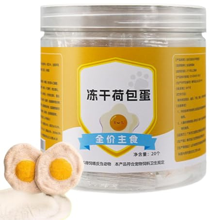 zjhukfmc Freezes Dried Dog Treats, 110g Freezes-Dried Toys For Pets, /3.94x3.94 In Natural Additive-frees Freze- Pet Food For Dog, Quail Egg Yolk Healthy Tasty Snacks, Poached Egg For Cat And
