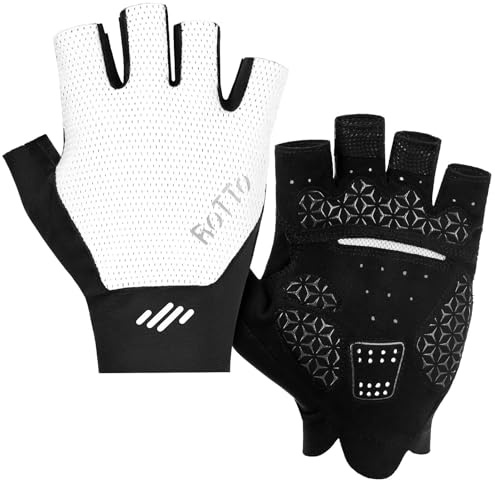 ROTTO Gants de Cyclisme pour Hommes Gants de vélo sans Doigts rembourrés pour vélo de Route et vélo de Montagne Unisexe