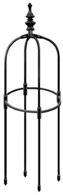 Demsyeq Obelisco da giardino da 90 cm, torre di supporto per piante rampicanti, in metallo, antiruggine, per verdure, gelsomino, clematide, facile da montare