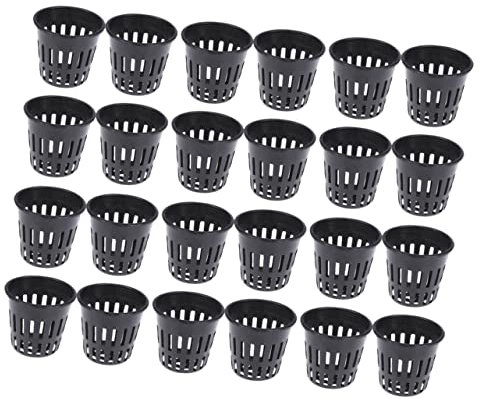 Toyvian 24pcs Soilless Culture Net Cups Plastic Planting Bucket Plant Basket for Garden