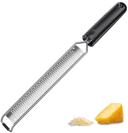 Lemon Zester Grater with Handle,L15 Cheese Grater for Hard Cheese,Chocolate & Nut Grater