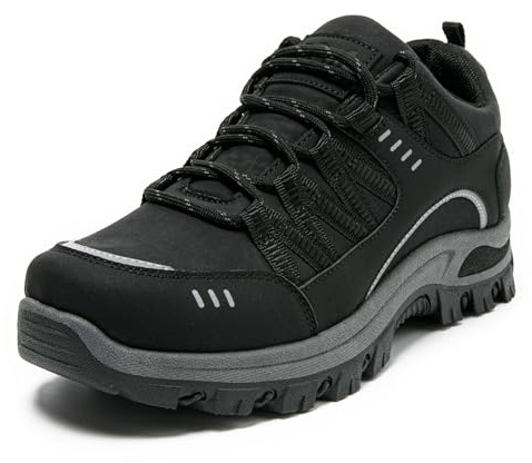 JOMIX Scarpe Outdoor Donna Trekking Semi Impermeabile Sneakers Low Cut Antiscivolo Traspiranti Leggere Scarpe Camminata da Montagna Campeggio Escursioni e Viaggi WOS255035 Nero 39