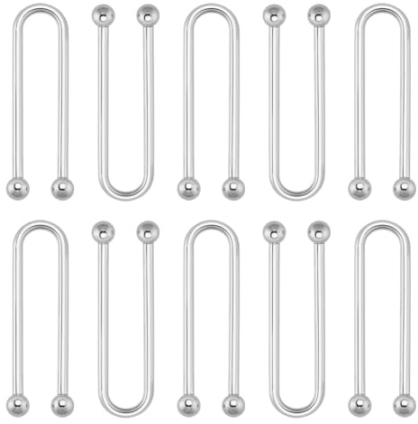 NBEADS 10 pz Chiusura Bikini, Fibbia Ad Anello A Forma di U, Fermagli e Chiusure per Bikini in Lega per Lingerie, Costumi da Bagno Vestiti Camicette Accessori per Indumenti con Fibbie, Platino