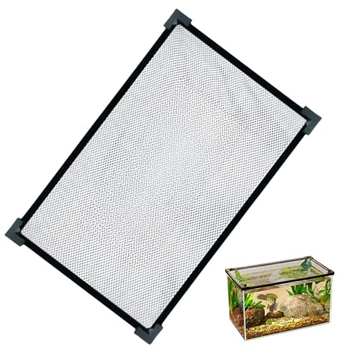 Rwigeboo Tapa del Acuario, Tapa de Peces Anti-Salto de 39x16 Pulgadas, Red de Malla de Malla múltiple magnética Evita Que los Peces, los Reptiles salten de la Cubierta del Tanque