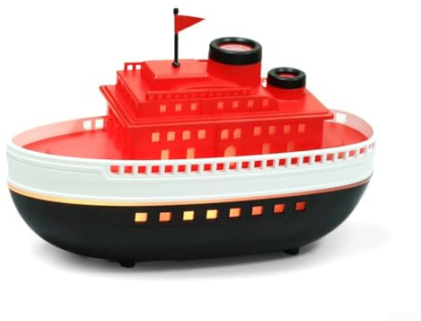 Honseadek Nave con diffusore umidificatore per aria domestica, 300 ml, doppia nebulizzazione idratante, 28 db, funzionamento silenzioso, 5 V, alimentato tramite USB, spray per aromaterapia (rosso nero
