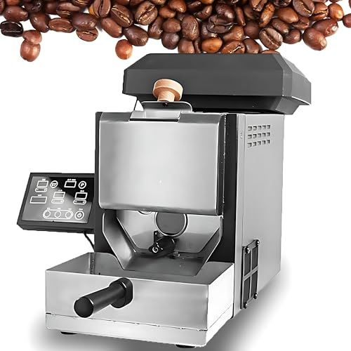 RoyceBee Macchina per Tostatura caffè Professionale 300g per Casa e Bar, Tostatore caffè con Display, Raffreddamento e Filtro Fumo, Temperatura Regolabile per Noci e Arachidi