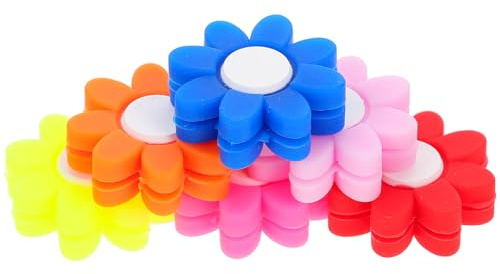 ANDRESLAD Lot de 6 Amortisseurs de Chocs en Silicone Forme Fleur pour Raquette de Tennis Amortisseur Portable Anti-Vibrations Protection Raquette Adaptée à Différentes Tranches d'Âge