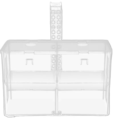 Caja de criador – Aislamiento transparente para eclosionar – Caja de aislamiento de pecera de doble cámara, para freír camarones Betta, agua salada, agua dulce, cultivo de alimentos vivos, especímenes