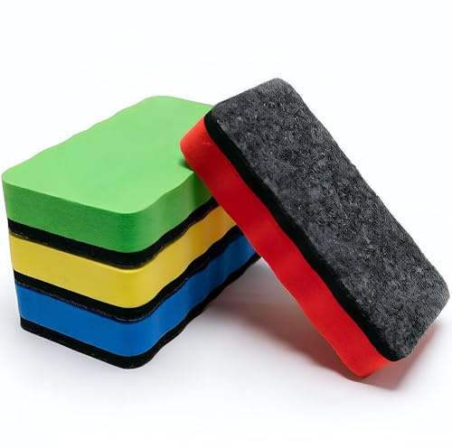 Armo® 4 x Magnetic Board Eraser Whiteboard Classrooms Office Board Erasers