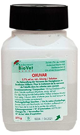 OXUVAR® 5.7% - 275 g - Oxalsäure zur Varroa Behandlung, Varroamilbe Sommer und/oder als Winterbehandlung 3,0% Oxalsäure-Dihydrat