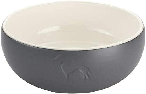 HUNTER Keramik-Napf LUND, Farbe: grau, Keramiknapf mit Silikonrand, sicherer Stand, edles Design, pflegeleicht & spülmaschinenfest, Größe: 1500 ml
