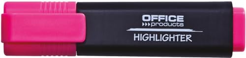 OFFICE PRODUCTS Textmarker Leuchtend 10er Pack Farbe: Rosa/Highlighter Textliner Die Ungiftige Tinte, Keilspitze Leuchtfarben Hohe Qualität/Strichstärke 1-5mm