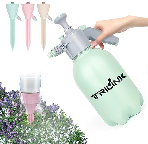 0.5 Gallon Garden Sprayer Pumpenbetriebener Drucksprüher - 2-Liter Unkrautsprühgerät mit Pumpe für (Zimmerpflanzen, Reinigung, Draußen, Garten Düngemittel, Pestizide und Unkrautvernichtungsmittel)