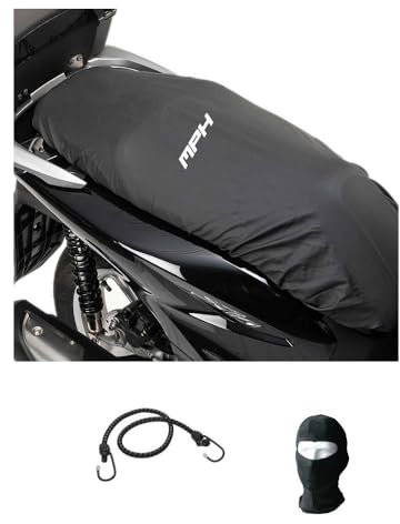 Compatible avec Honda ADV 350 Housse DE SIÈGE en Polyester IMPERMÉABLE ET IMPERMÉABLE pour Moto, Housse DE Selle DE Scooter avec Sangle 125X75CM