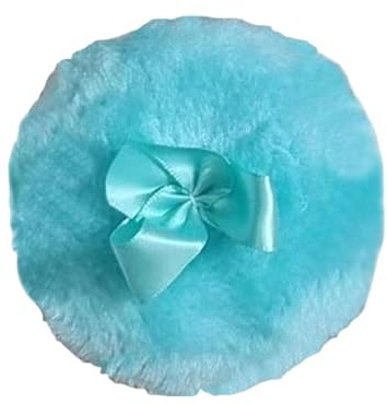 Houppette ronde ultra douce pour le visage et le corps avec nœud en ruban – Applicateur de poudre corporelle pour bébé, enfant et adulte, outil de maquillage pour la maison et les voyages