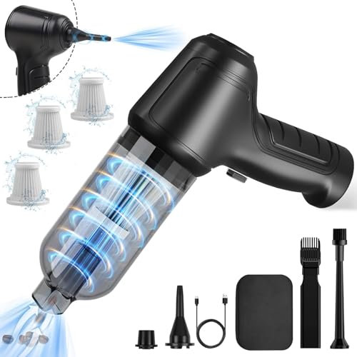 Handheld Vacuum Cordless - 9000Pa Powerful Car Vacuum Cleaner, Rechargeable Hand Held Hoovers Cordless Portable Mini Vacuum Cleaner, USB Car Vacuum Cleaner Car Cleaner for Car Home Kitchen Pet Hair