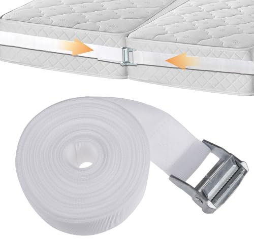Doafoce Matratzenhalter 10m Bettgurt Matratzenverbinder Verbindet Zwei Matratzen Zu Einer Großen Liegefläche Einstellbar Liebesbrücke Zum Befestigen Der Matratze