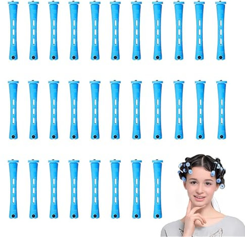 OIGWBPH 30 Stück Kleine Dauerwellen Wickler, Dauerwellen Set Komplett, Lockenwickler Klein, Hair Rollers für Frauen, Kurze Haare für Natürliche Haare Lange Kurze Haare Styling Tool