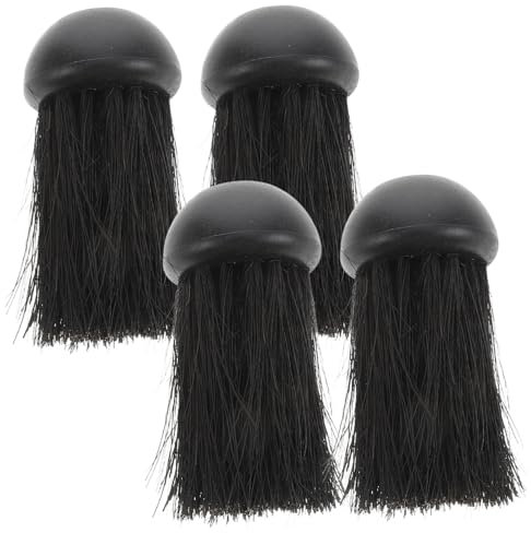 Zerodeko Fireplace Cleaning Brush Set 4pcs Wood Brush Soft Bristles Multi-purpose Indoor Fireplace Tool for Ash Removal and Hearth Dusting