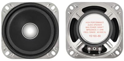 Dibeisi 20W Breitband-Lautsprecher – Kompakte Größe (103 mm Durchmesser, 40 mm Höhe) – 4 Ohm Impedanz – Vielseitig einsetzbar in Soundsystemen und Computern