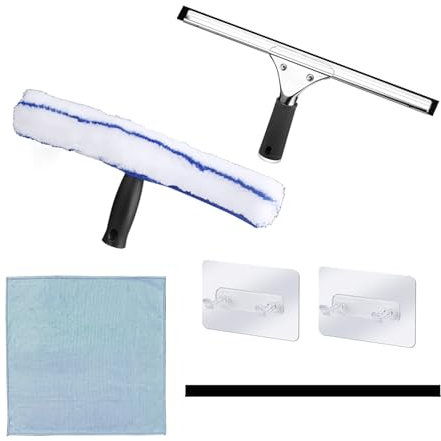 Rasqueta Limpiacristales para Ducha 35cm, Microfibra Ventana Arandela 37cm para Ducha BañO Espejos Cristales Y Azulejo