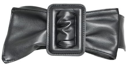 Snyggt dambälte, Justerbart gördelsbälte for klänningar, läderrosett, flerfärgat(Schwarz)