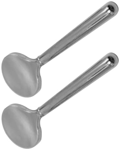 PACKOVE 2 Piezas Cuchara de Maquillaje Pequeña Cuchara de Crema de Metal Aplicador Reutilizable Diseño Ergonómico Cabeza Redondeada para Rutina de Cuidado Cutáneo y Kit de Viaje