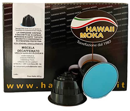 Capsule Caffè Compatibili – 50 Capsule Compatibili per macchine Nescafè Dolce Gusto* Hawaiimoka Torrefazione dal 1987 - Caspule di Caffè per Macchinetta Compatibile Miscela Dec