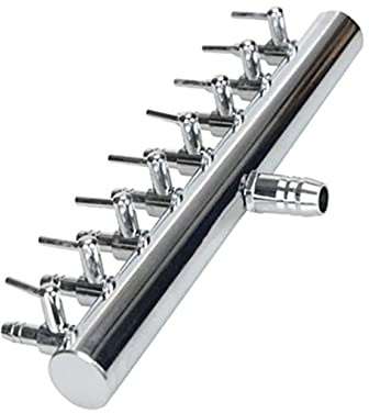 bnafes Aquarium Air Valve 8 Way Inline Manifold Air Flow Pump Tubing Splitter Lever Control Valve