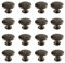 16 Pièces Boutons de Tiroir Set Bronze, Bouton de Placard Rond Rétro, Boutons de Meuble, Accessoires pour Tiroirs, pour Armoires de Meubles, Armoires de Cuisine, Commodes