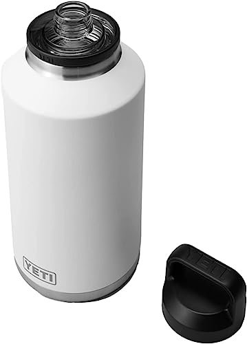 YETI Rambler Bottle Chug, Vaccum Insulated Stainless Steel Bottle with Leakproof Chug Cap, White, 64 oz (1.9 L)