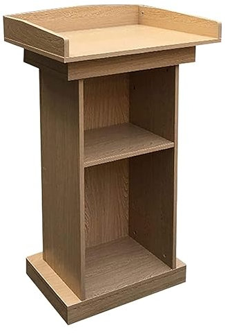 Sned Podium Wood Podium Podium Stand Kyrkans föreläsningspodier med förvaringshylla Skollärare/bröllopspresidentskap/konsert talarpodium Golvstående podium