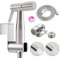 ABSOK Bidet Sprayer Kit, 2 Modes Stainless Steel Bidet Hand Shower for Bidet Toilet Shower with 2 Way Shower Diverter, 1.5m Shower Hose and Hand Shower Holder, T-60