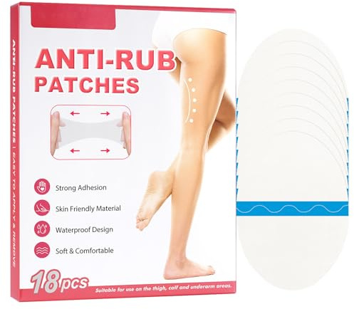 18 pegatinas para el interior del muslo, cinta transparente antifricción, parches de cinta transparente para evitar rozaduras en los muslos, parche invisible ultrafino transparente