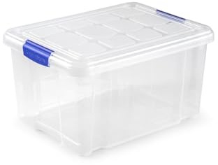 Caja de almacenaje de PVC Transparente con Tapa de 16 litros 30x40x21 cm