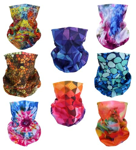 SMEHCF 8 Multipurpose Bandanas for Women Men