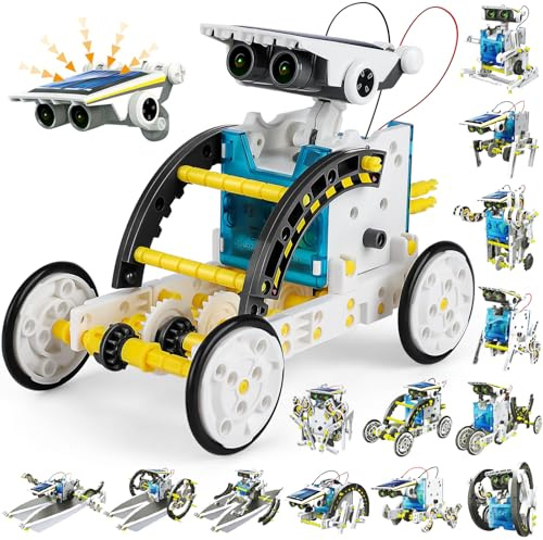 Buoeuik Robot Solar, Stem 13 en 1 Kit Robotica Manualidades Robot Juguetes Niños 6 7 8 9 10 11 12+ Años Ciencia Experimento Construcciones Juegos Educativos Regalo Cumpleaños Navidad para Niño Niña