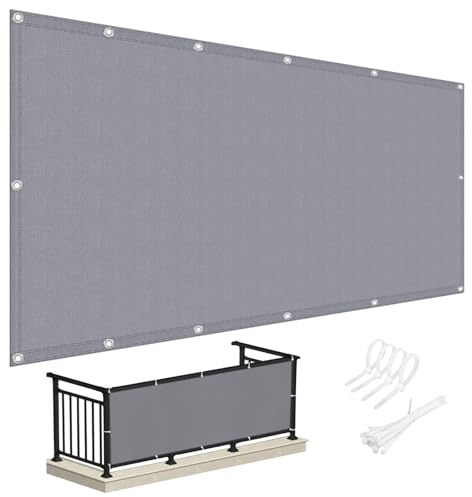 Balcony Cladding Weatherproof 70 x 150 cm (400, Premium PES Polyester 175 g/m² Balcony Privacy Screen, Made to Measure, Opaque, Patio Privacy Screen, UV Protection, No Drilling