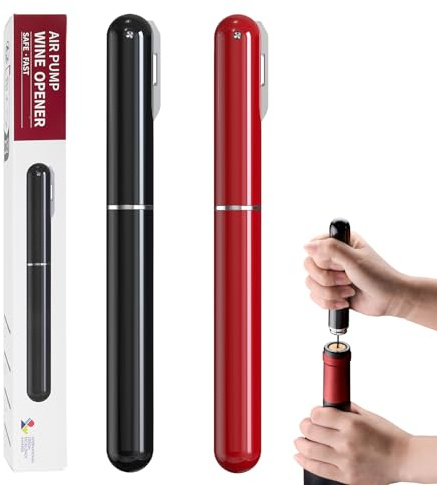 FBBULES 2 PCS Apribottiglie a Pressione d'aria con Tagliacapsule, Cavatappi Pompa, Portatile Tascabile ad Aria Apribottiglies, Regalo per Gli Amanti Del Vino