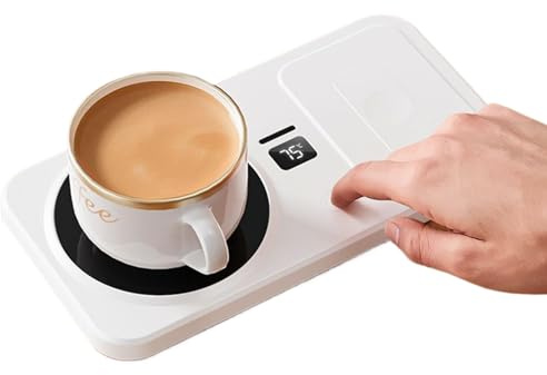 Kaffekoppvärmare - Trådlösa tevärmare Kaffevärmare | Uppladdning Gadgets för värmeunderlägg för drycker för, kontor, resor, nattduksbord, inflyttningsfest,