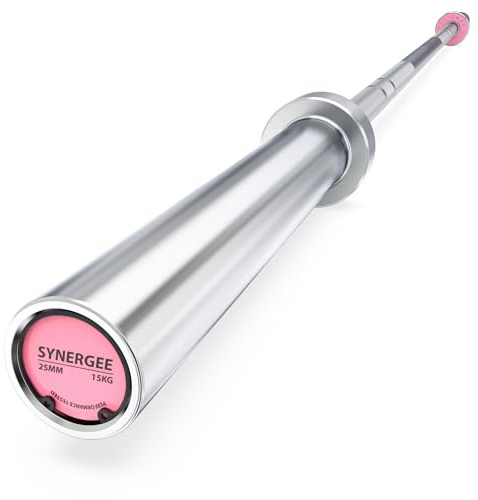 Synergee Regional Olympic 15kg Women’s Hard Chrome Barbell. Rated 1500lbs for Weightlifting and Powerlifting.