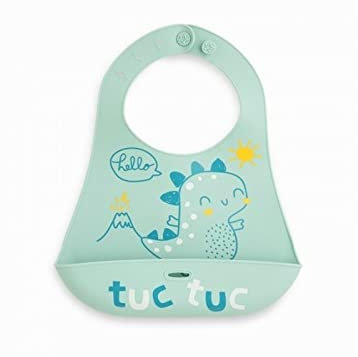 Tuc Tuc 1205169501 - Babero Silicona Plegable, Color Azul