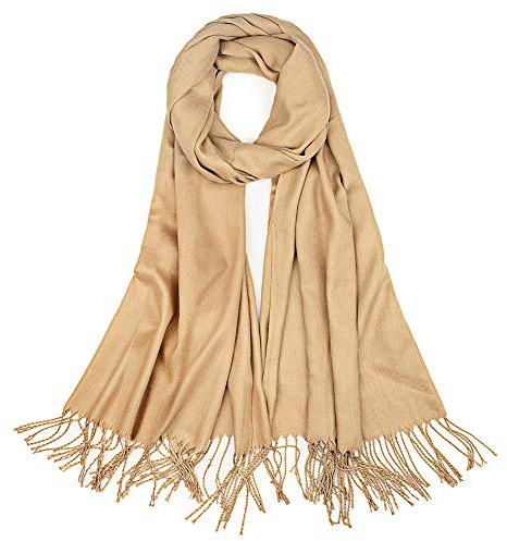 YFZYT Sciarpa Donna Sciarpa Autunno Inverno, Unisex Donna Morbida sciarpa di cashmere, Tinta Unita Grande Sciarpa Caldo Scialle con Nappa (Molti Colori)