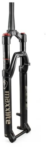 Mountainbike fjädergaffel 26/27,5/29 cykel fjädergaffel MTB luftgaffel med ångavbound cykeltillbehör, 100 mm hub (svart, 27,5 konisk axelstyrning)